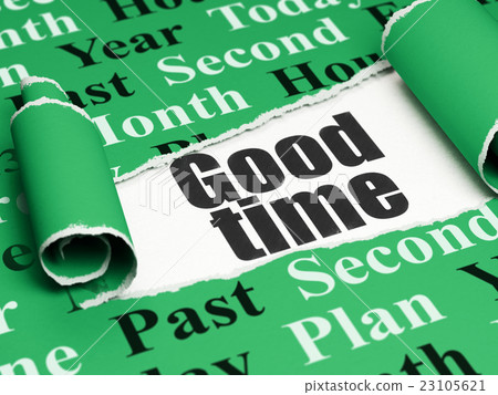 Time concept: black text Good Time under the piece 23105621