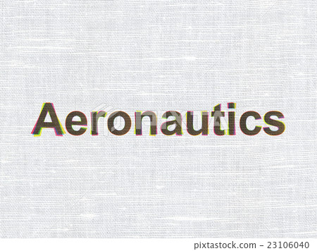 Science concept: Aeronautics on fabric texture Science concept: Aeronautics on fabric texture 23106040