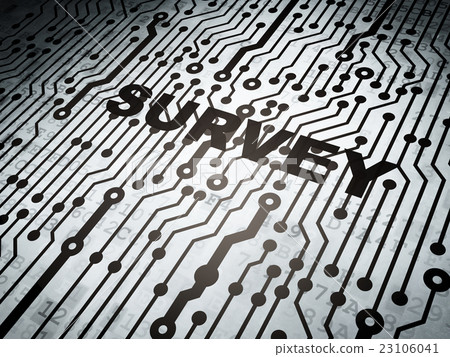 Science concept: circuit board with Survey Science concept: circuit board with Survey 23106041