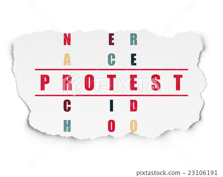 Politics concept: Protest in Crossword Puzzle 23106191
