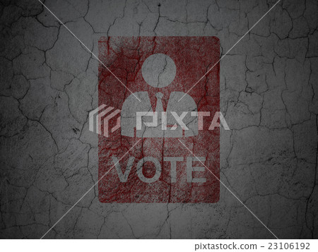 Politics concept: Ballot on grunge wall background 23106192