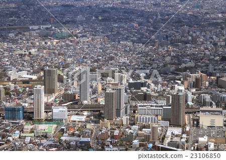 Aerial view of Musashi Urawa station near Saitama prefecture Saitama city 23106850