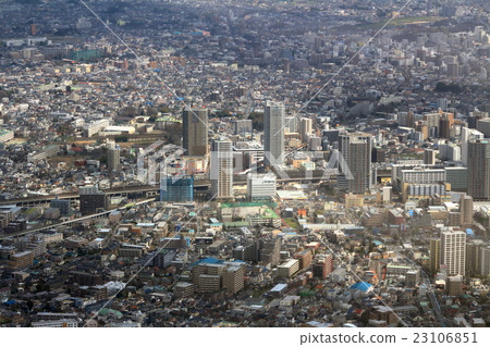 Aerial view of Musashi Urawa station near Saitama prefecture Saitama city Aerial view of Musashi Urawa station near Saitama prefecture Saitama city 23106851