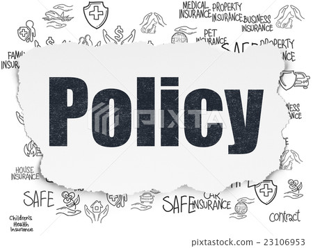 Insurance concept: Policy on Torn Paper background Insurance concept: Policy on Torn Paper background 23106953