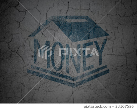 Money concept: Money Box on grunge wall background 23107586