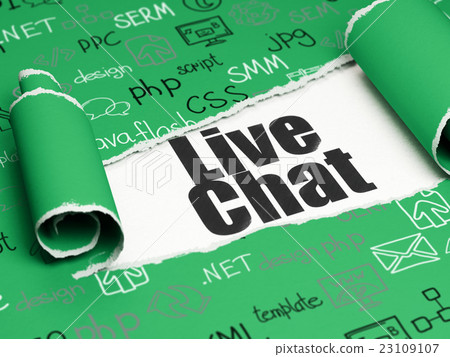 Web development concept: black text Live Chat Web development concept: black text Live Chat 23109107