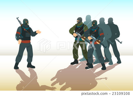Armed Terrorist Group Terrorism Concept 23109108