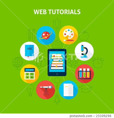 Web Tutorials Infographic Concept - Stock Illustration [23109298] - PIXTA