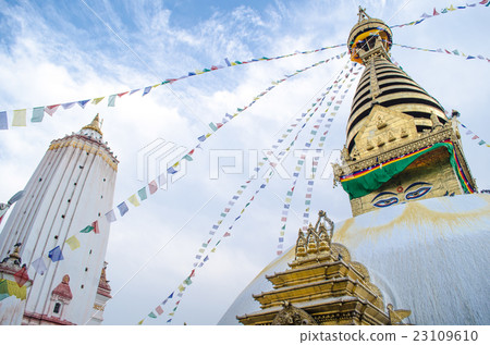 Stupa in the Nepal Stupa in the Nepal 23109610