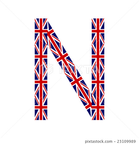Letter N made from United Kingdom flags 23109989