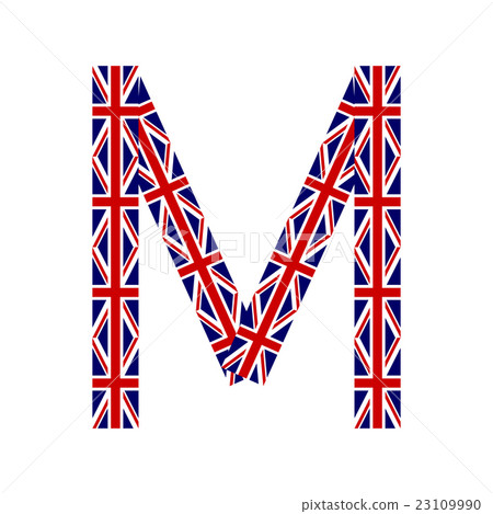 Letter M made from United Kingdom flags 23109990