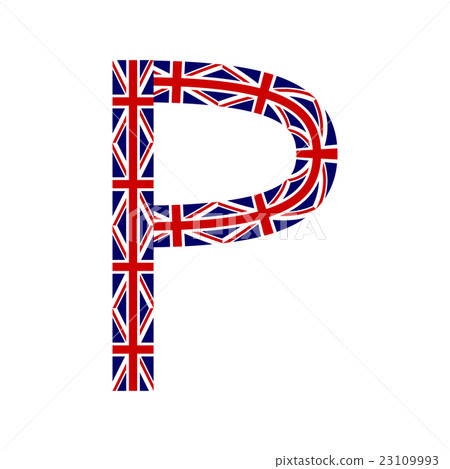 Letter P made from United Kingdom flags 23109993