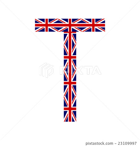 Letter T made from United Kingdom flags 23109997