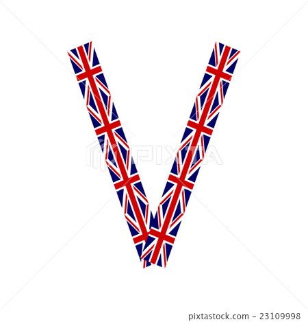 Letter V made from United Kingdom flags 23109998