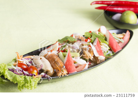 Thai spicy seafood salad Thai spicy seafood salad 23111759