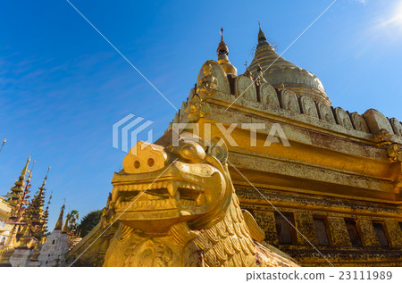 Detail of Sacred Shwezigon Pagoda Detail of Sacred Shwezigon Pagoda 23111989