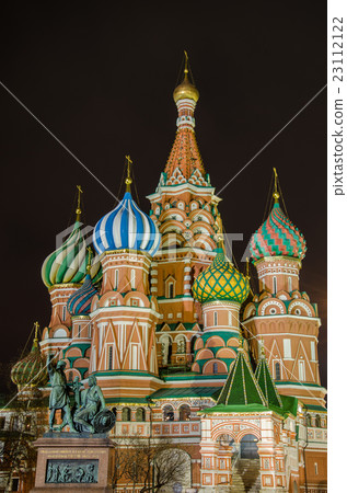 St. Basil Cathedral at night, Moscow, Russia St. Basil Cathedral at night, Moscow, Russia 23112122