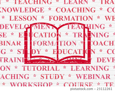 Studying concept: Book on wall background Studying concept: Book on wall background 23112261