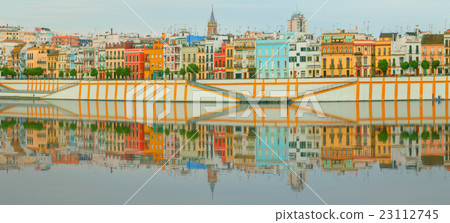 Seville cityscape with historical buildings, Spain 23112745