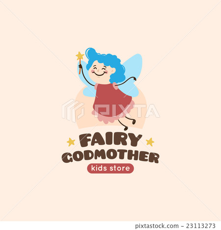 Vector cartoon fairy godmother logo Vector cartoon fairy godmother logo 23113273