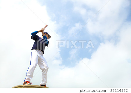 baseball player make a pose for hitting ball  23114352