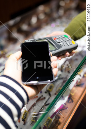 Mobile payment on optical glasses store Mobile payment on optical glasses store 23116610