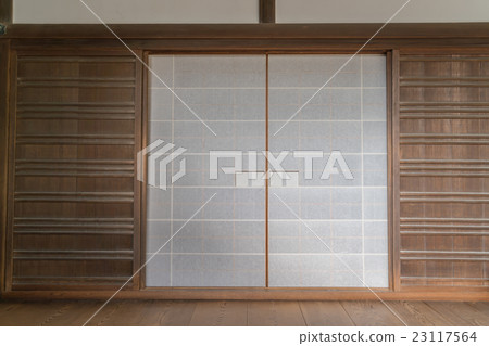 Japanese sliding paper door . 23117564