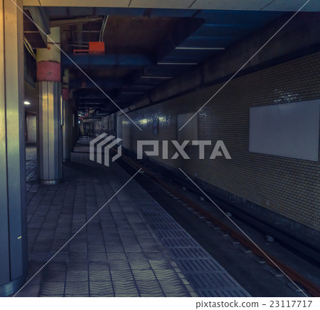 Japanese Subway Station . ( Filtered image processed vintage effect. ) 23117717