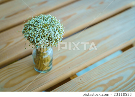 Bunch of beautiful grass flowers on table Bunch of beautiful grass flowers on table 23118553