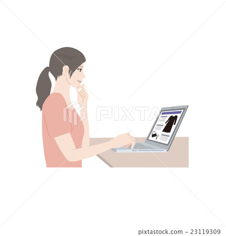 在線購物的女性 23119309