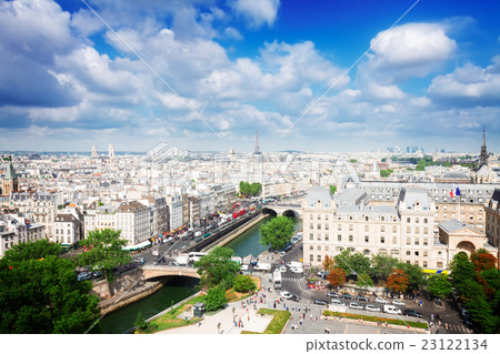 skyline of Paris, France 23122134