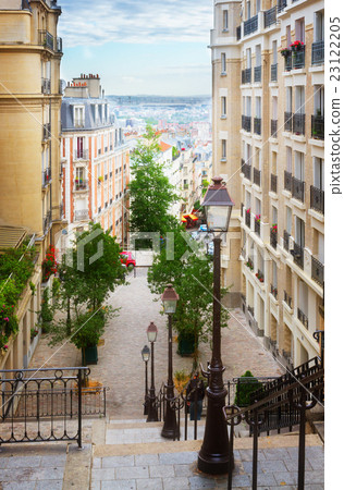 Monmartre street, Paris, France 23122205