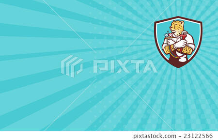 Business card Cheetah Heating Specialist Crest  23122566
