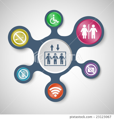 Public infographic with connected metaballs 23123067