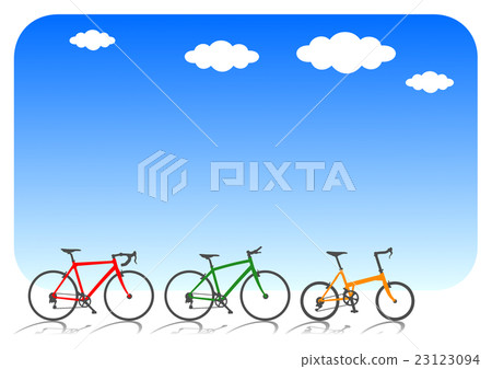 Bicycle and blue sky cycle set × 3 23123094