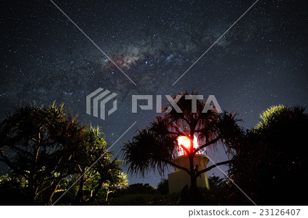Fingal lighthouse and milky way Fingal lighthouse and milky way 23126407