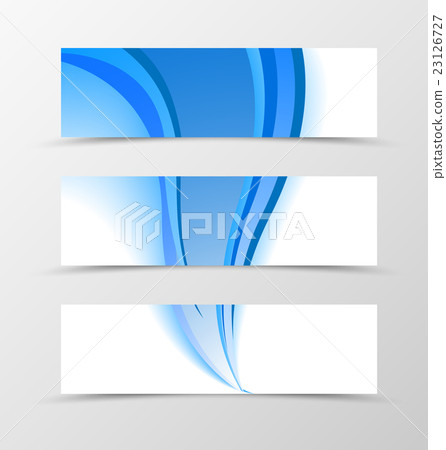Set of banner blue smooth design Set of banner blue smooth design 23126727