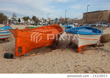 Boats on the beach Hammamet, Tunisia 23128013