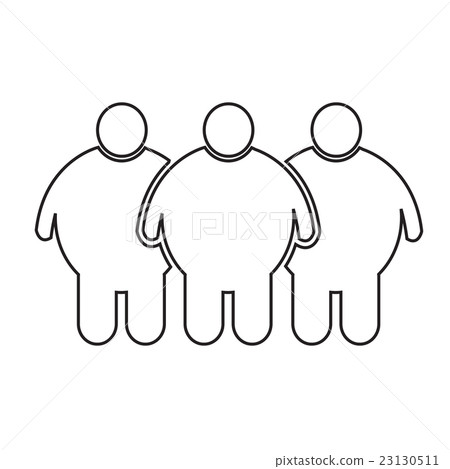 Fat People Icon Illustration design 23130511