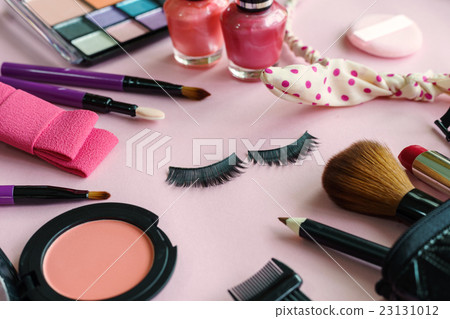 various makeup products and cosmetics isolated 23131012