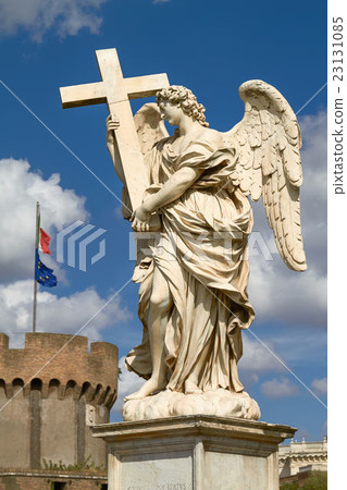 Statue of Angel at Sant Angelo Bridge in Rome Ital Statue of Angel at Sant Angelo Bridge in Rome Ital 23131085
