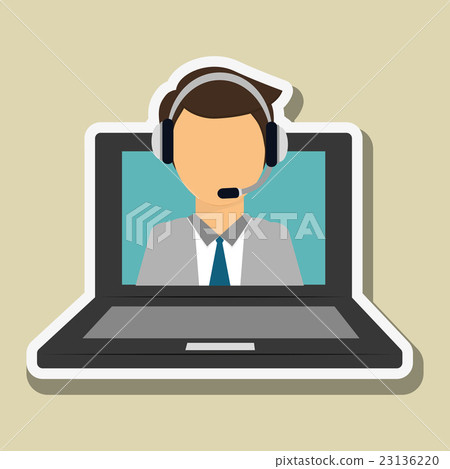 technical service and call center icon design 23136220