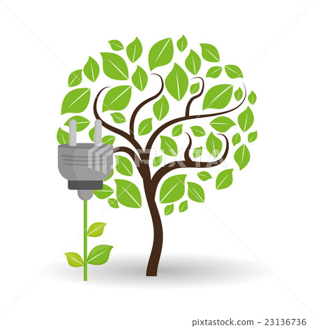 eco plug design , vector illustration eco plug design , vector illustration 23136736