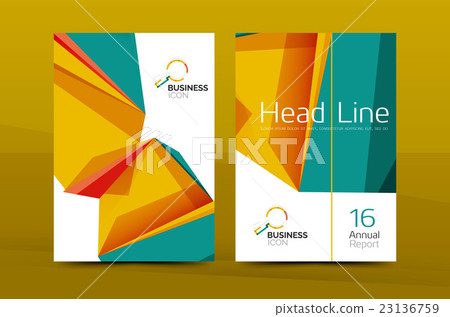 Geometric a4 front page, business annual report 23136759