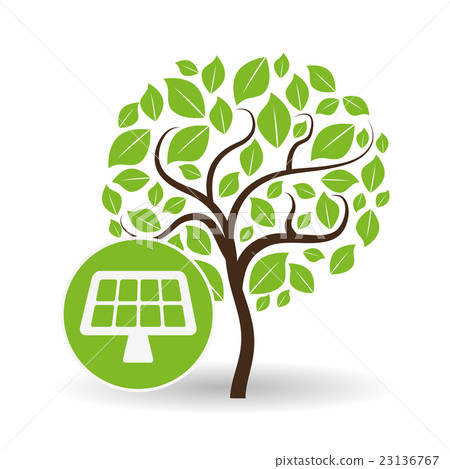 eco solar panel design , vector illustration 23136767