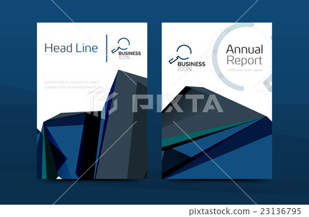 Geometric a4 front page, business annual report Geometric a4 front page, business annual report 23136795