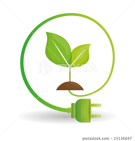 eco plug design , vector illustration eco plug design , vector illustration 23136847
