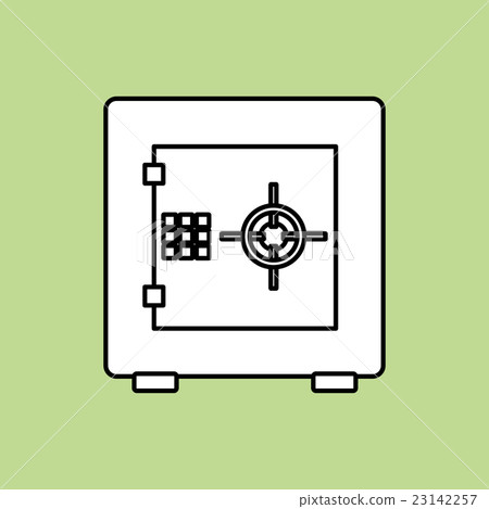 Security system icon over white background Security system icon over white background 23142257
