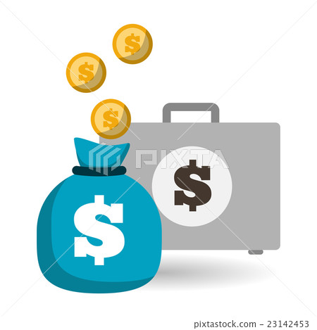 money icon over white background, vector - Stock Illustration [23142453 ...