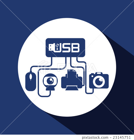 Usb icon design 23145751